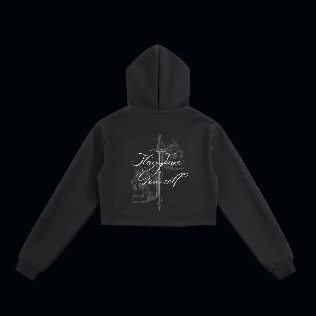 TRUE STRTWR Cropped Zip-Up Hoodie(W)