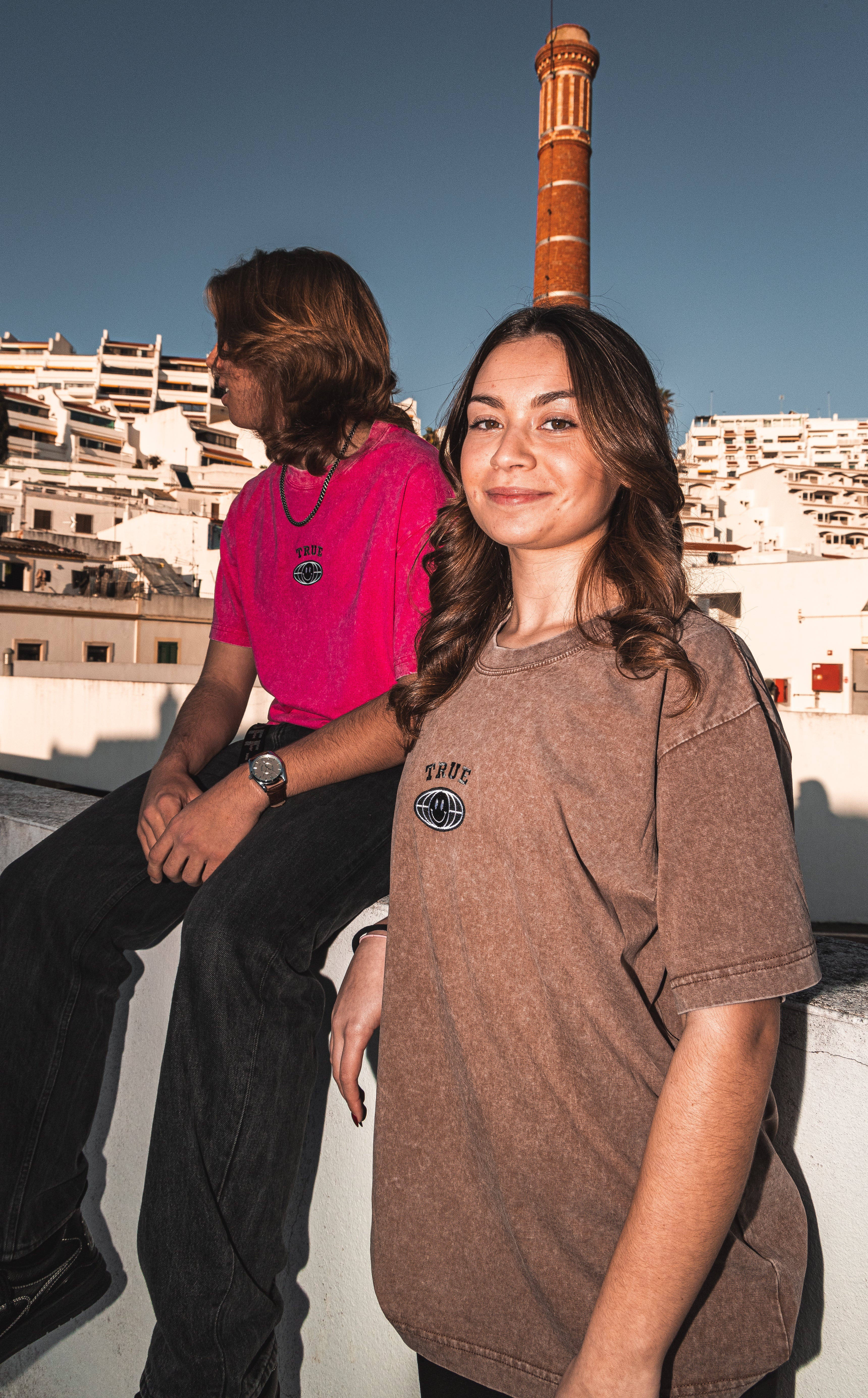 TRUE STRTWR Washed Brown Tee