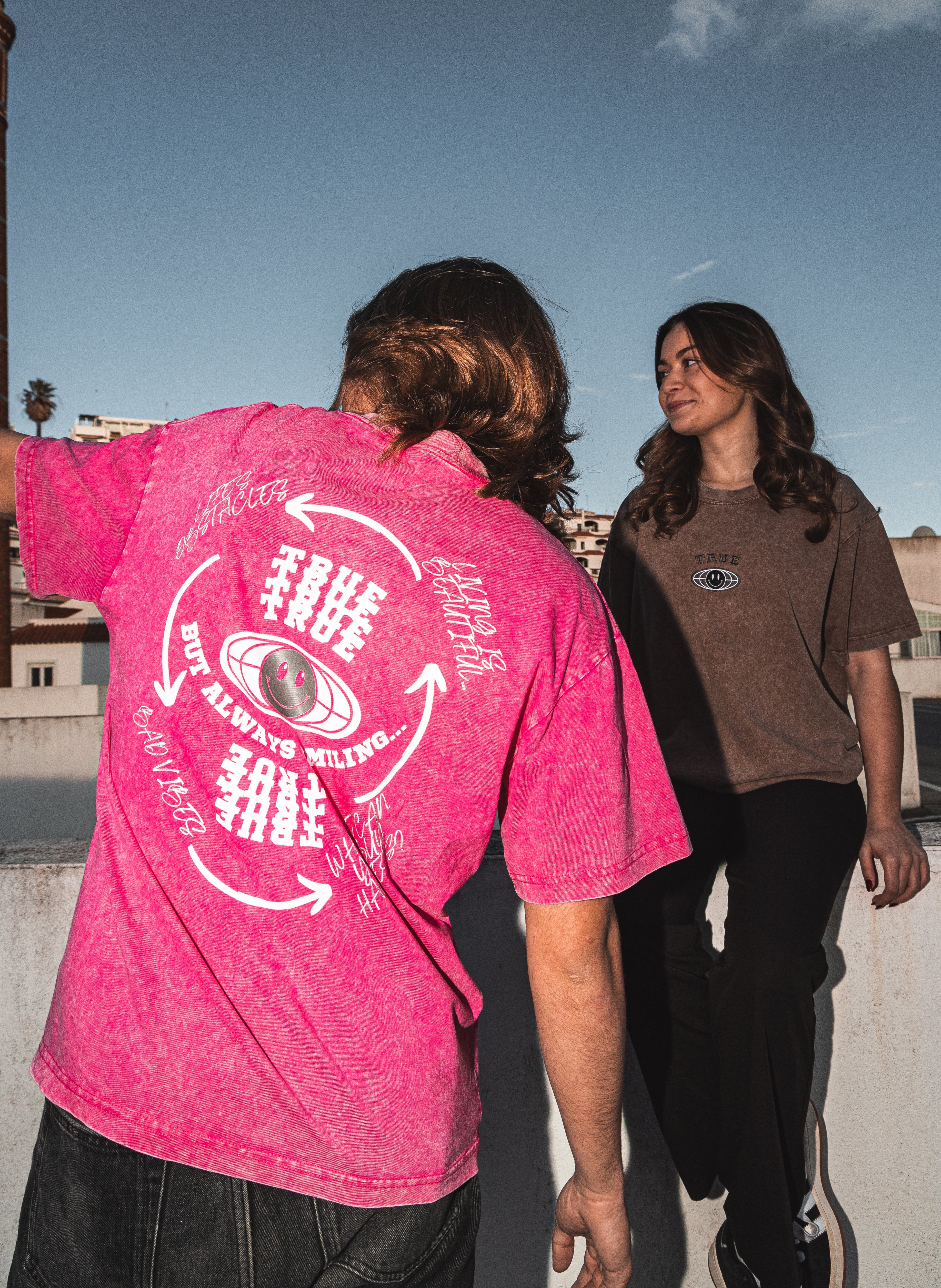 TRUE STRTWR Washed Pink Tee