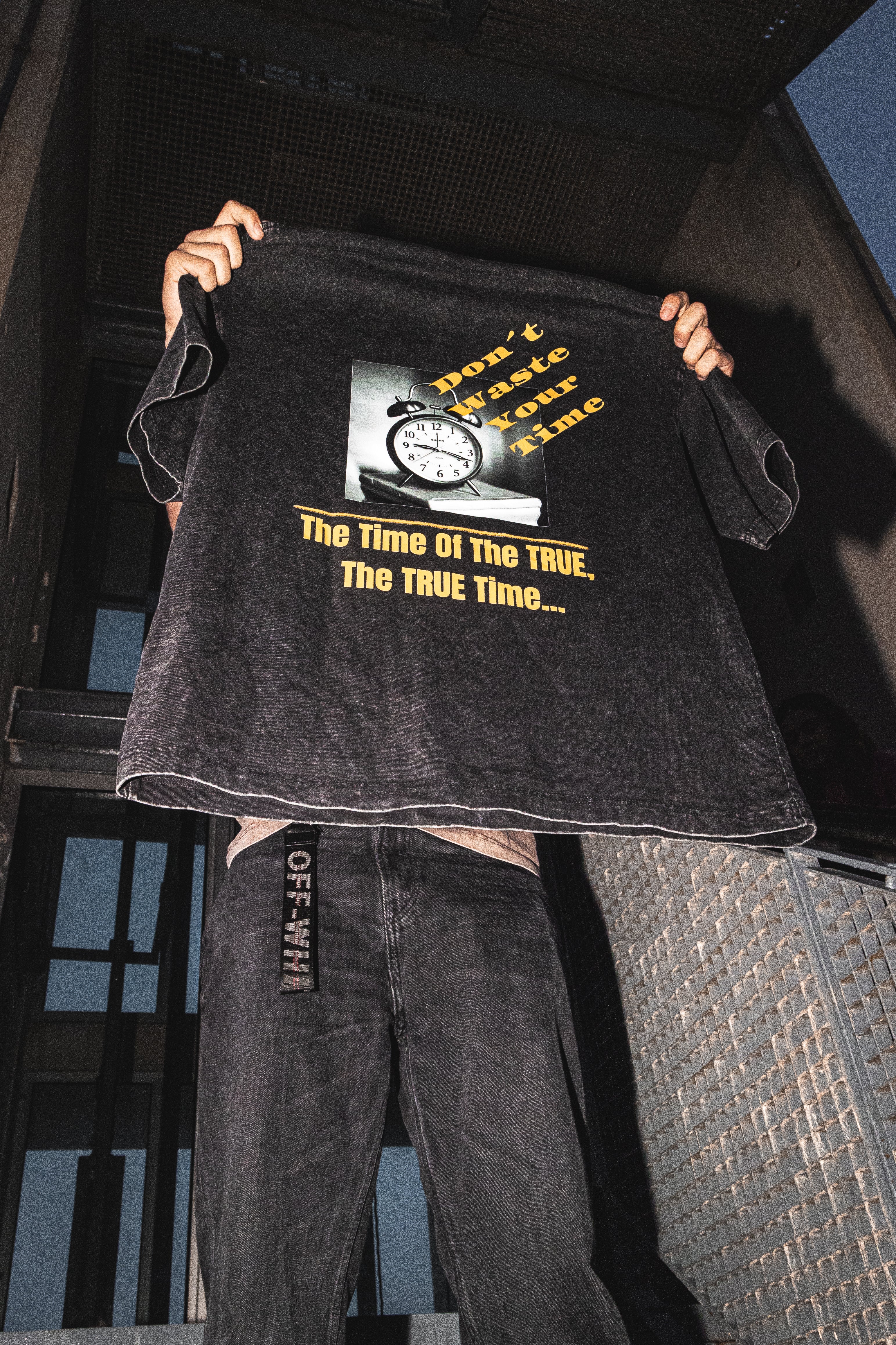 TRUE STRTWR Washed Black Tee