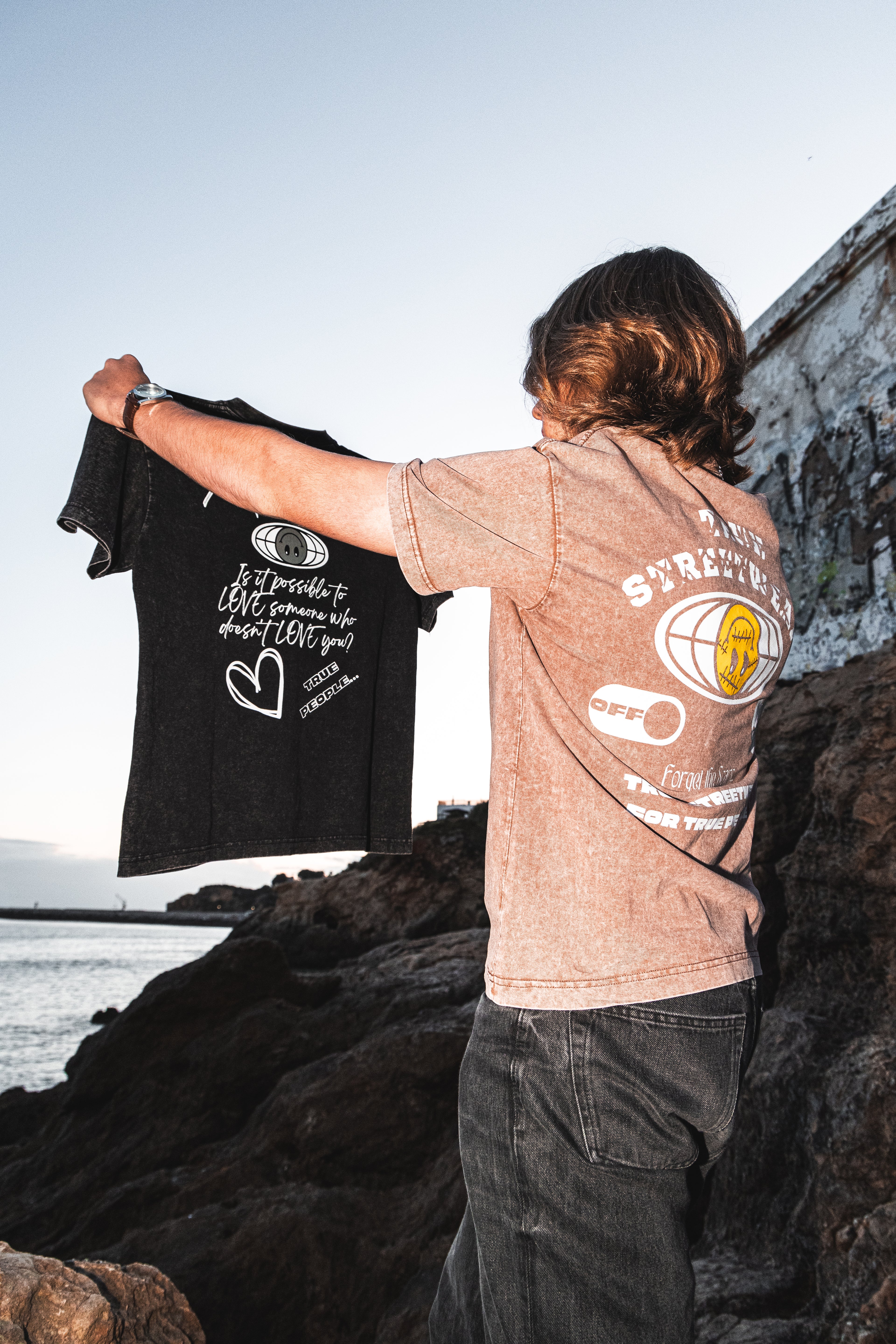 TRUE STRTWR Washed Black Tee