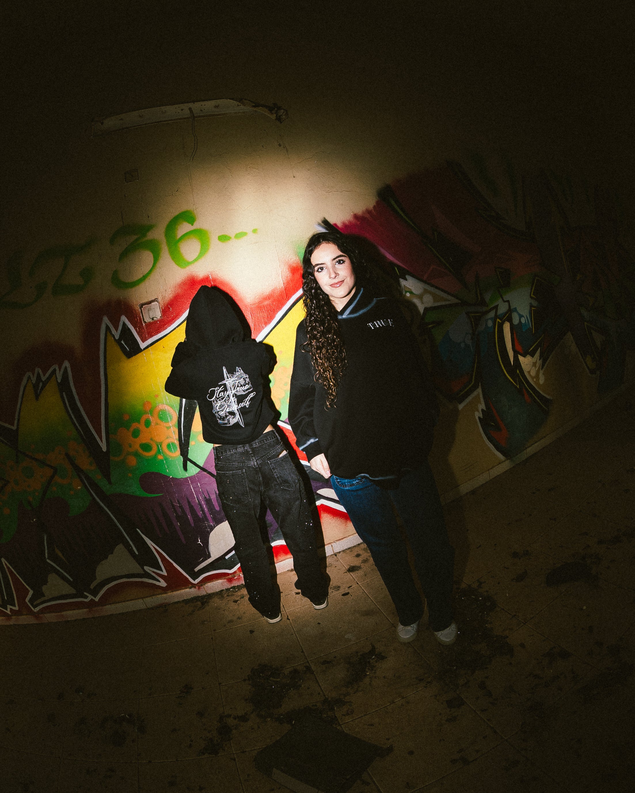 TRUE STRTWR Cropped Zip-Up Hoodie(W)